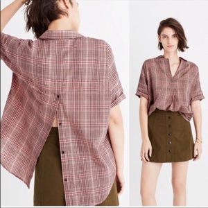 Madewell Button Back Plaid Shirt